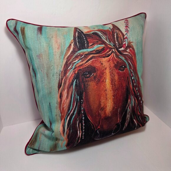 Horse Pillow Cover - Acrylic Art Print by Angie Bryan - Picture 4 of 5